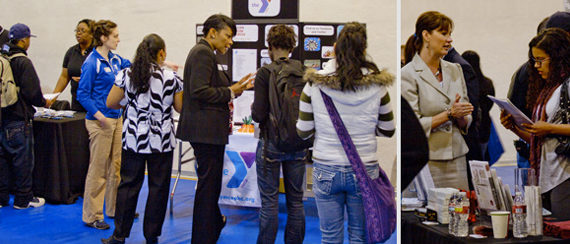 Employers and job-seekers connected last year during Tacoma Community College's annual job fair. (PHOTOS COURTESY TACOMA COMMUNITY COLLEGE)