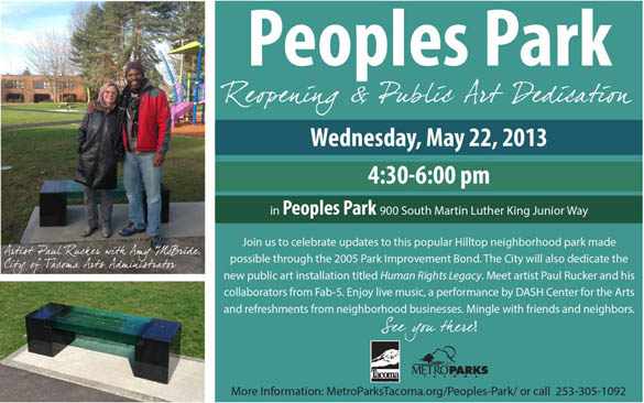 Tacoma's Peoples Park reopening, public art dedication May 22