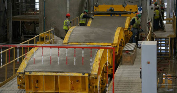 More than 1,400 precast concrete rings are being manufactured in Pierce County for the new 1.8-mile State Route 99 tunnel in Seattle. (PHOTO COURTESY PIERCE COUNTY AND FPS/ENCON)