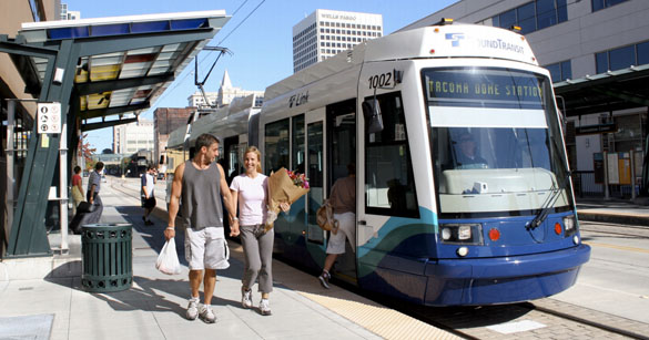 Downtown Tacoma Link light rail. (PHOTO COURTESY SOUND TRANSIT)