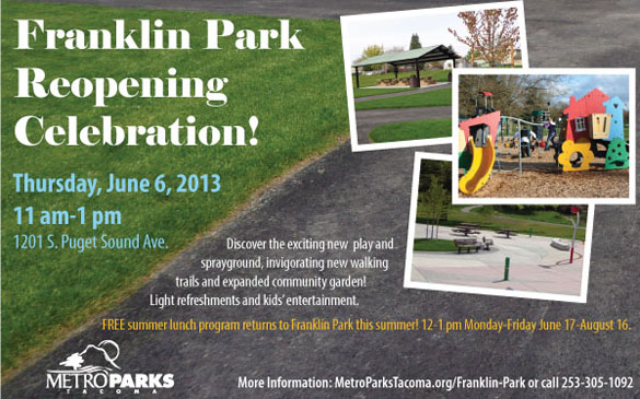 Tacoma's Franklin Park reopens June 6 with new sprayground, walking trails