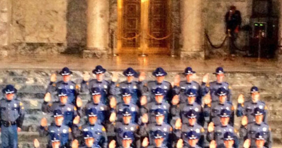 Twenty-seven Washington State Patrol Trooper Cadets were sworn in during a ceremony held in the Capitol Rotunda in Olympia this afternoon. Six of the 27 troopers sworn in today have been assigned to patrol the Tacoma area. (PHOTO COURTESY WASHINGTON STATE PATROL)