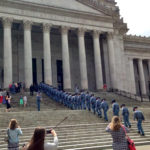 Twenty-seven Washington State Patrol Trooper Cadets were sworn in during a ceremony held in the Capitol Rotunda in Olympia this afternoon. Six of the 27 troopers sworn in today have been assigned to patrol the Tacoma area. (PHOTO COURTESY WASHINGTON STATE PATROL)