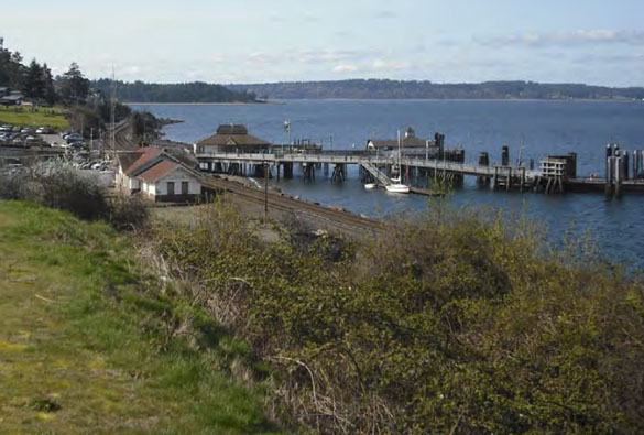 Steilacoom's shoreline includes the Pierce County Ferry terminal. The Washington State Department of Ecology has approved the town of Steilacoom's comprehensively updated shoreline master program, which governs the protection, use and development of 2.6 miles of marine shoreline and 1.1 miles of stream shores in the town. (PHOTO COURTESY WASHINGTON STATE DEPARTMENT OF ECOLOGY)