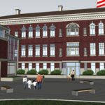 A view of the Washington Elementary School entry plaza remodel design. (IMAGE COURTESY TACOMA PUBLIC SCHOOLS)