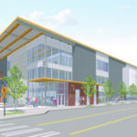 A preliminary design image for the University of Washington Tacoma and the YMCA of Pierce and Kitsap Counties University Y Student Center. The three-story, 70,238-square-foot building will serve UW Tacoma students, faculty and staff, YMCA members and the community. (IMAGE COURTESY UW TACOMA / MCGRANAHAN ARCHITECTS)