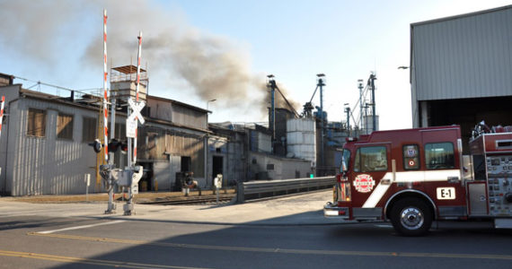 More than 40 Tacoma fire fighters from 10 stations responded to a reported commercial structure fire at Atlas Foundry Thursday evening. (PHOTO COURTESY TACOMA FIRE DEPARTMENT)