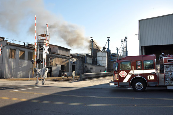 More than 40 Tacoma fire fighters from 10 stations responded to a reported commercial structure fire at Atlas Foundry Thursday evening. (PHOTO COURTESY TACOMA FIRE DEPARTMENT)