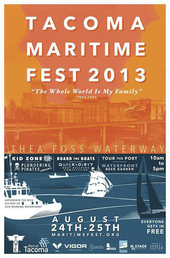 Boat building, Tall Ships cannon battle on deck at Tacoma's Maritime Fest
