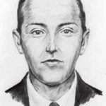 An artist conceptual sketch of "Dan Cooper" (a.k.a. DB Cooper), who hijacked Northwest Orient Airlines flight 305 on Nov. 24, 1971. (PHOTO COURTESY WASHINGTON STATE HISTORICAL SOCIETY)