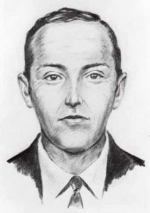 An artist conceptual sketch of "Dan Cooper" (a.k.a. DB Cooper), who hijacked Northwest Orient Airlines flight 305 on Nov. 24, 1971. (PHOTO COURTESY WASHINGTON STATE HISTORICAL SOCIETY)