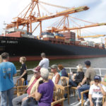 More than 1,000 people participated in Port of Tacoma boat tours during the annual Tacoma Maritime Fest. The tours offered a ship-side view of the largest container ship to call in Tacoma. The ZIM Djibouti holds 10,000 containers, and its length stretches nearly twice the height of the Space Needle. (PHOTO COURTESY PORT OF TACOMA)
