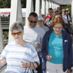 Guests board Argosy's Lady Mary for the second of five free boat tours of the Port of Tacoma during the annual Tacoma Maritime Fest. More than 1,000 people participated in the tours, which offered a ship-side view of the Port of Tacoma and its operations. (PHOTO COURTESY PORT OF TACOMA)