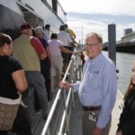 Port of Tacoma Budget Manager Al Cleaves welcomes guests onboard the Argosy's Lady Mary for a free boat tour of the Port of Tacoma. (PHOTO COURTESY PORT OF TACOMA)