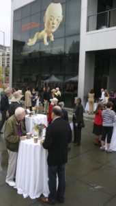 Guests gather Thursday during a groundbreaking ceremony in downtown Tacoma to mark the beginning of a $15.5 million, 16,000-square-foot building expansion and redesign of the Tacoma Art Museum. (PHOTO BY TODD MATTHEWS)