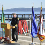 The Tacoma Fire Department hosted a public remembrance ceremony at Marine Park along Ruston Way Wednesday morning to mark the 12th anniversary of the 9/11 tragedy. Guest speakers included Tacoma City Councilmember Robert Thoms and Tacoma Fire Chief James P. Duggan (pictured). The event was part of a nationwide salute to firefighters, police officers, emergency medical services workers and civilians whose lives were forever changed on that day. (PHOTO COURTESY TACOMA FIRE DEPARTMENT)