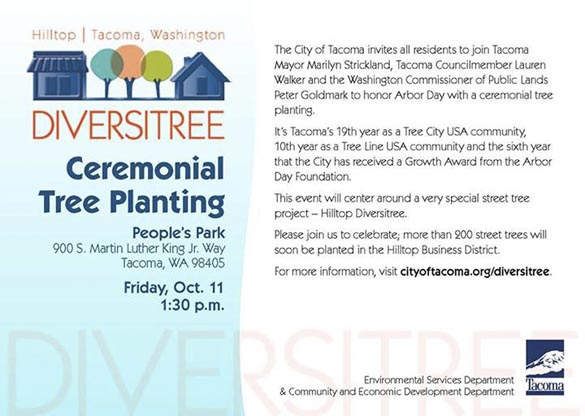 Tacoma's Hilltop Diversitree Project kicks off Oct. 11