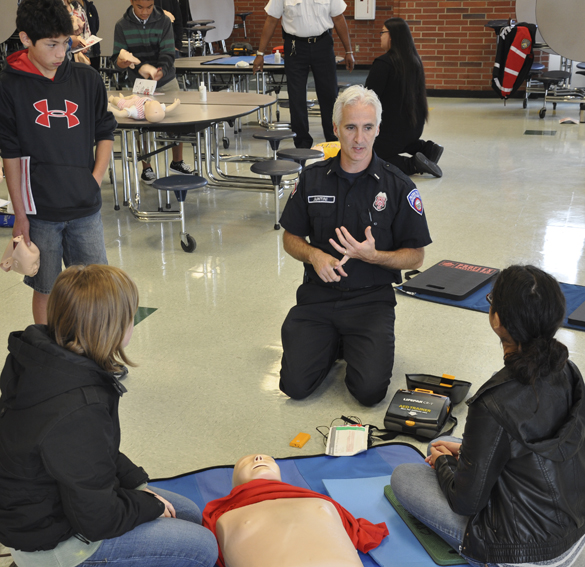 Nearly 800 people visited Foss High School on Sunday to learn lifesaving cardiopulmonary resuscitation, or "CPR," skills from Tacoma Fire Department staff. (PHOTO COURTESY TACOMA FIRE DEPARTMENT)