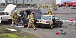 Tacoma firefighters this week participated in a multi-company drill to hone their skills during a mass causality incident. (PHOTO COURTESY TACOMA FIRE DEPARTMENT)