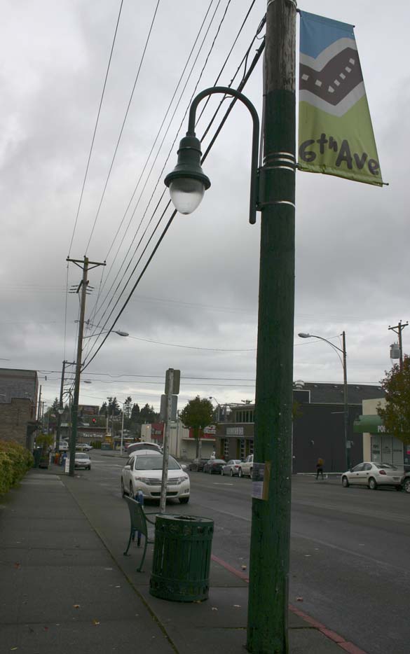 Three new taxi cab stands will soon be added to Tacoma's busy Sixth Avenue Business District. (PHOTO BY TODD MATTHEWS)