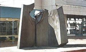 The publicly-owned bronze sculpture "Sun King" was created in 1976 by Oregon artist Thomas Morandi. It was originally installed outside the former Sheraton Hotel in downtown Tacoma (pictured). Five years ago, however, it was placed in storage to make way for a new sculpture. "Sun King" could be put on display again, this time at a park near Thea Foss Waterway. (IMAGE COURTESY CITY OF TACOMA)