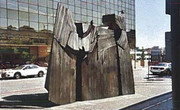 The publicly-owned bronze sculpture "Sun King" was created in 1976 by Oregon artist Thomas Morandi. It was originally installed outside the former Sheraton Hotel in downtown Tacoma (pictured). Five years ago, however, it was placed in storage to make way for a new sculpture. "Sun King" could be put on display again, this time at a park near Thea Foss Waterway. (IMAGE COURTESY CITY OF TACOMA)