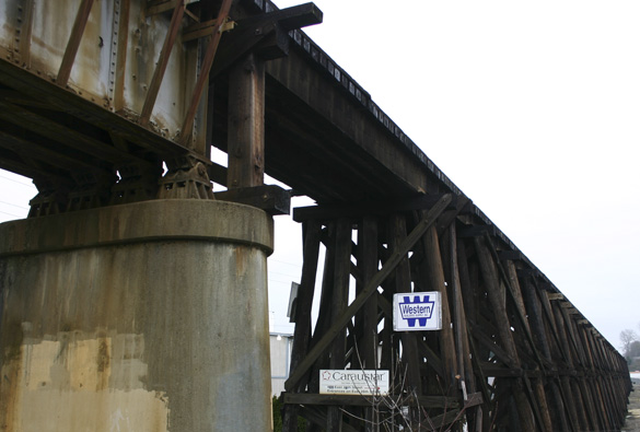 For Sound Transit, owning the rail line will allow the transportation agency to make future infrastructure investments, such as the planned replacement of a trestle. (PHOTO BY TODD MATTHEWS)