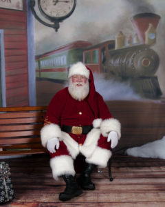 Families visiting the Model Train Festival at the Washington State History Museum in downtown Tacoma can have their pictures taken with Santa Claus. (PHOTO COURTESY WASHINGTON STATE HISTORY MUSEUM)