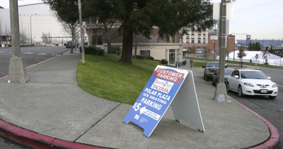 South 17th Street in downtown Tacoma is cut off between Broadway and South Commerce Street by a small greenspace, (PHOTO BY TODD MATTHEWS)