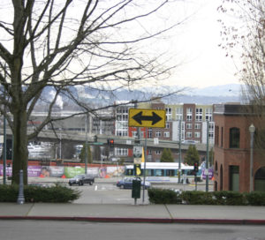 For anyone familiar with the area, South 17th Street is cut off between Broadway and South Commerce Street by a small greenspace, forcing cars and pedestrians to head south on Broadway for a half-block, then backtrack a half-block north on Jefferson Avenue, before reconnecting to South 17th Street. (PHOTO BY TODD MATTHEWS)