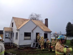 Tacoma firefighters were in Fife Tuesday to hone their skills under live fire conditions. Four engine crews from five different fire stations battled the controlled blaze, which was set at a vacant house in the 6200 block of 16th Street East and on property owned by Tacoma RV Center in Fife. (PHOTO COURTESY TACOMA FIRE DEPARTMENT)