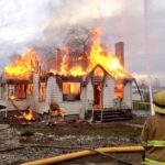 Tacoma firefighters were in Fife Tuesday to hone their skills under live fire conditions. Four engine crews from five different fire stations battled the controlled blaze, which was set at a vacant house in the 6200 block of 16th Street East and on property owned by Tacoma RV Center in Fife. (PHOTO COURTESY TACOMA FIRE DEPARTMENT)