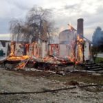 Tacoma firefighters were in Fife Tuesday to hone their skills under live fire conditions. Four engine crews from five different fire stations battled the controlled blaze, which was set at a vacant house in the 6200 block of 16th Street East and on property owned by Tacoma RV Center in Fife. (PHOTO COURTESY TACOMA FIRE DEPARTMENT)