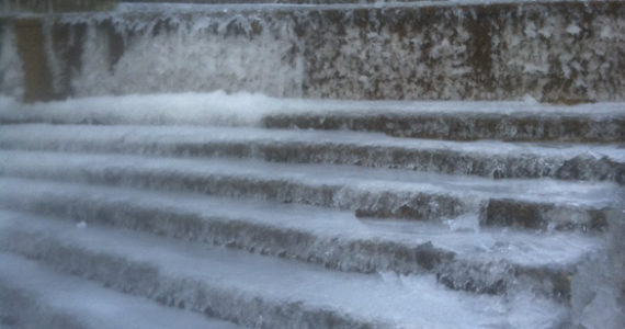 Downtown Tacoma's frozen Frost Park