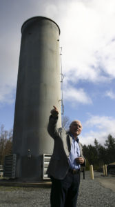 BioFuels Washington Managing Director Frank Mazanec speaks during a tour of a new methane gas conversion facility at the LRI Landfill in Pierce County. (PHOTO BY TODD MATTHEWS)