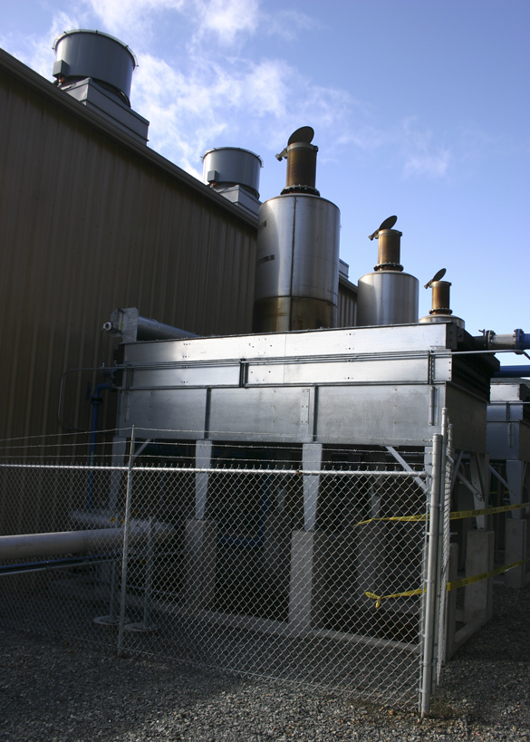 The new methane gas conversion facility at the LRI Landfill in Pierce County. (PHOTO BY TODD MATTHEWS)