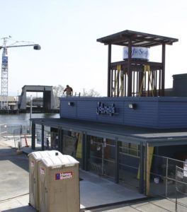 Progress continues on the $1.3 million renovation of Johnny's Seafood Co. along Thea Foss Waterway in downtown Tacoma. (PHOTO BY TODD MATTHEWS)