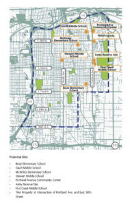 Eight sites were considered for a community center on Tacoma's Eastside. (IMAGE COURTESY ARC ARCHITECTS / BALLARD*KING)