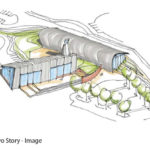 Another design plan for Tacoma's Eastside community center calls for a two-story "City Icons" building that reflects three Tacoma cultural icons: Tacoma Art Museum, Museum of Glass, and LeMay -- America's Car Museum. (IMAGE COURTESY ARC ARCHITECTS / BALLARD*KING)