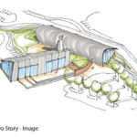 Another design plan for Tacoma's Eastside community center calls for a two-story "City Icons" building that reflects three Tacoma cultural icons: Tacoma Art Museum, Museum of Glass, and LeMay -- America's Car Museum. (IMAGE COURTESY ARC ARCHITECTS / BALLARD*KING)