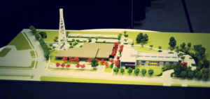 A model of Bates Technical College's new Advanced Technology Center. (PHOTO COURTESY BATES TECHNICAL COLLEGE)