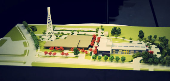 A model of Bates Technical College's new Advanced Technology Center. (PHOTO COURTESY BATES TECHNICAL COLLEGE)