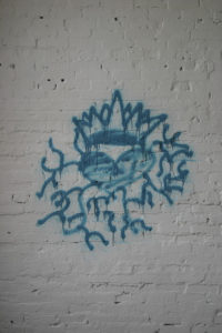 The former Graffiti Garage in downtown Tacoma still has traces of its artistic past. (PHOTO BY TODD MATTHEWS)