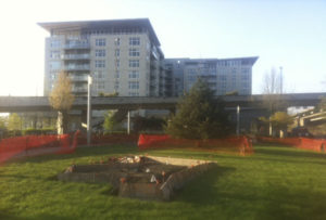 Site preparations are under way to move Sun King out of storage and into a park near Thea Foss Waterway. (PHOTO BY TODD MATTHEWS)