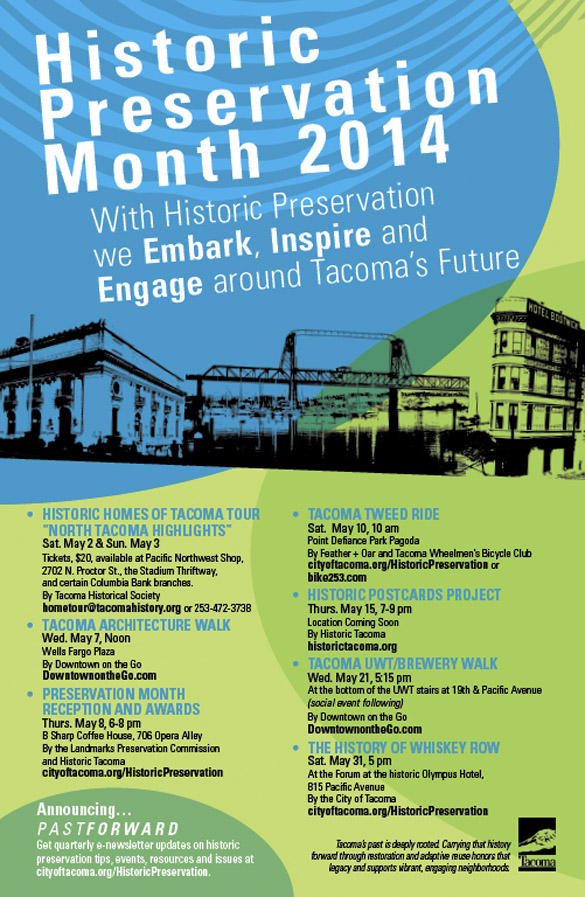 Bike ride, walking tours, postcard project will mark historic preservation month in Tacoma