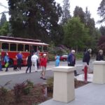 Metro Parks Tacoma hosted a centennial celebration this weekend for the Pagoda in Point Defiance Park. The event included free cultural history and natural history tours aboard two Pierce Transit trolleys reminiscent of the early 1900s streetcars that historically served the park. Visitors were also invited to explore the building, enjoy live music and refreshments, create handmade event souvenirs, and learn about the history of the Pagoda and future plans for the Japanese Gardens which surround it. (PHOTOS / IMAGES COURTESY METRO PARKS TACOMA)