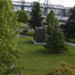 Tom Morandi's Sun King sculpture was installed in a public park this week near Tacoma's Thea Foss Waterway. (PHOTO BY TODD MATTHEWS)