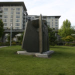 Tom Morandi's Sun King sculpture was installed in a public park this week near Tacoma's Thea Foss Waterway. (PHOTO BY TODD MATTHEWS)