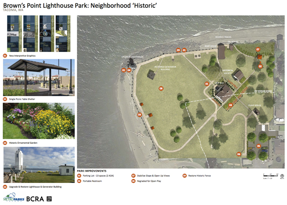 3 design plans unveiled for Browns Point Lighthouse Park improvement project