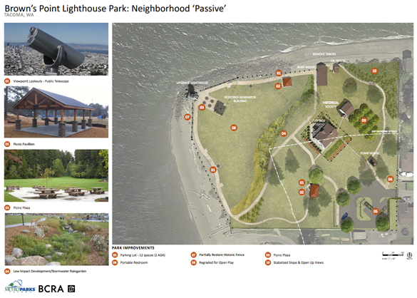 3 design plans unveiled for Browns Point Lighthouse Park improvement project